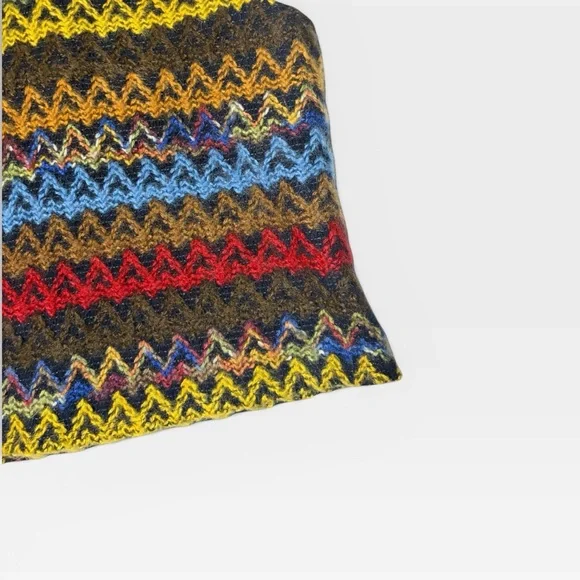 Vintage To the Max Zigzag Knit Sleeveless Mock-neck | Made in USA | S - Picture 6 of 10